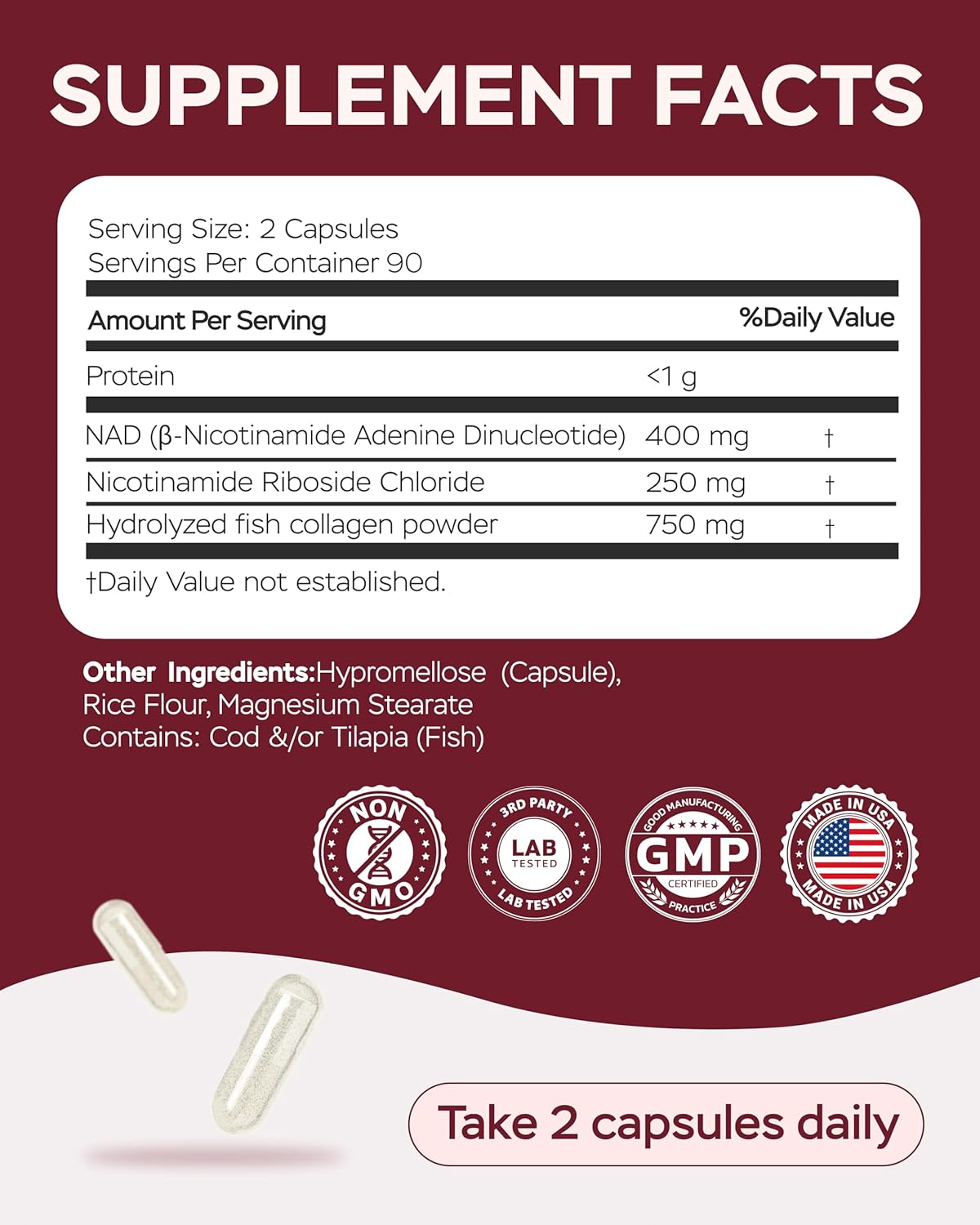 NAD Plus Supplement 1400mg