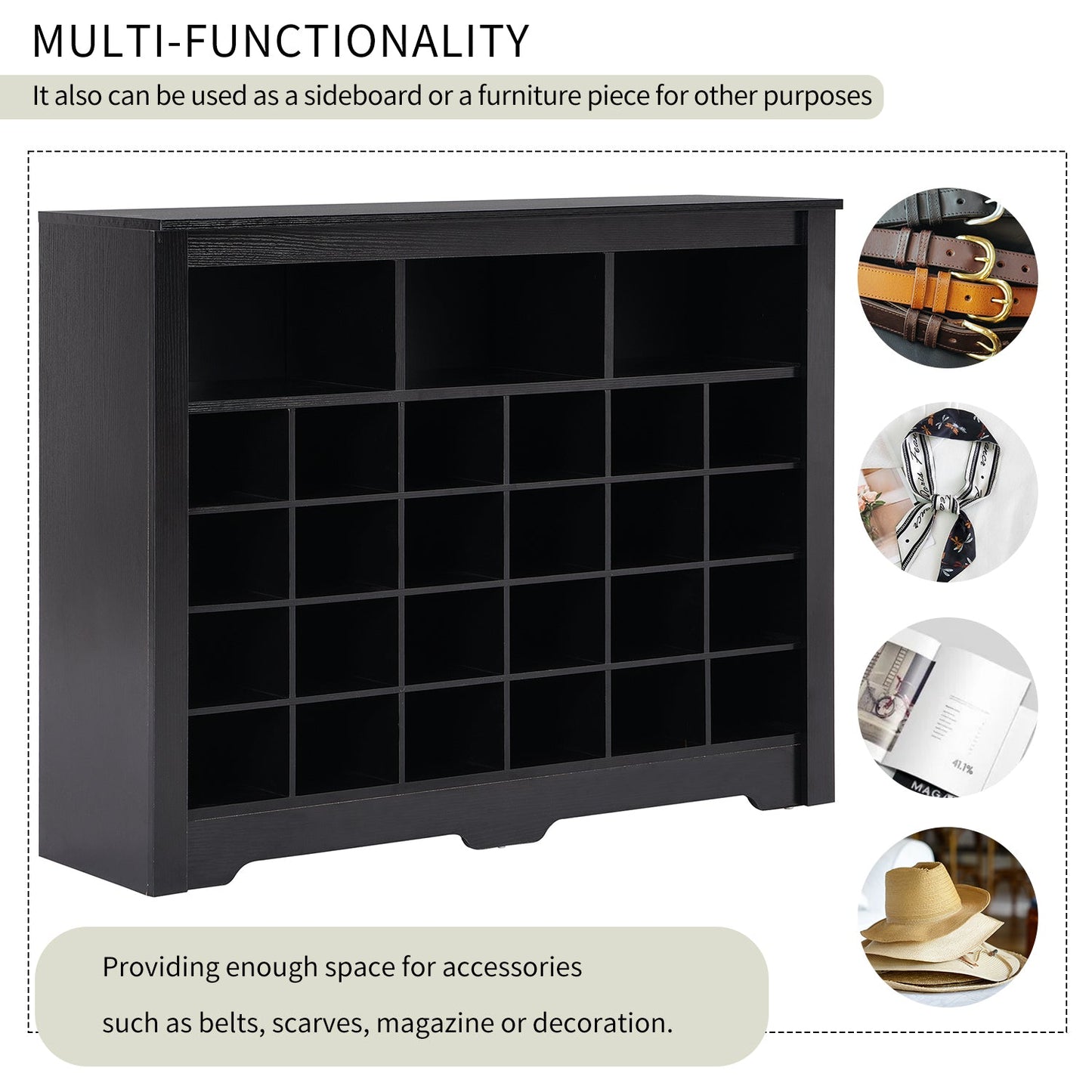 ONTREND Sleek Design 24 shoe cabinet