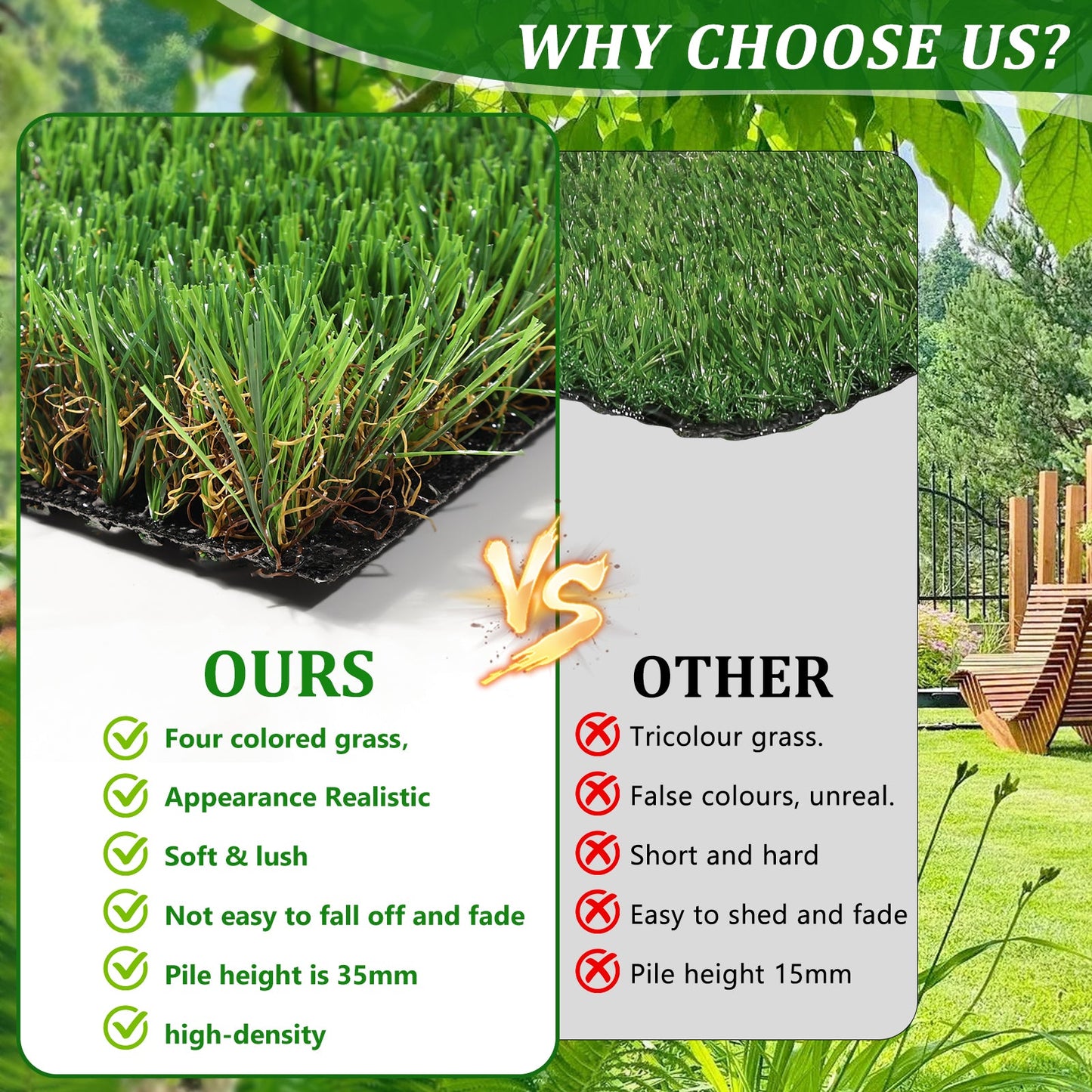 5FTX8FT outdoor artificial grass running blanket