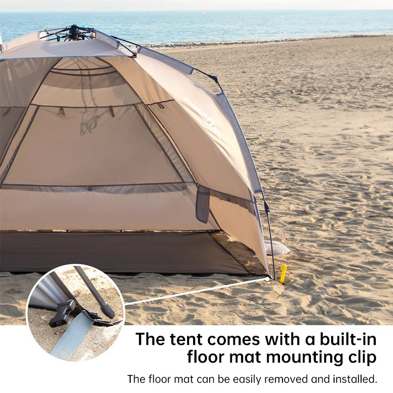Outdoor 3-4 person one-touch quick-set tent
