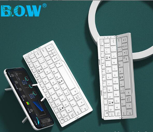 Mini Folding Keyboard Wireless Bluetooth-compatible Keyboard