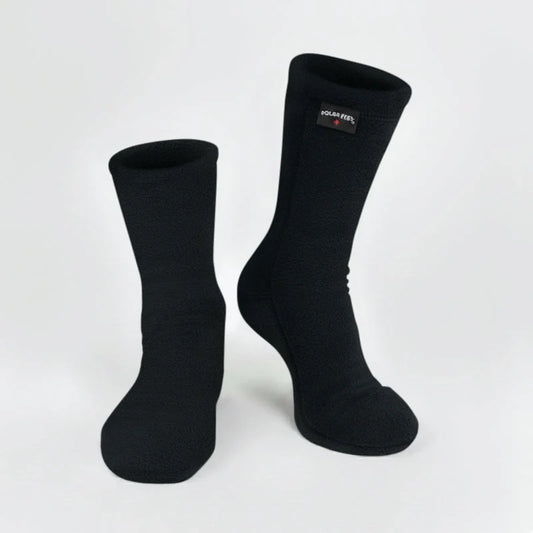 Polar Feet SUPER STRETCHY Fleece Socks - Black