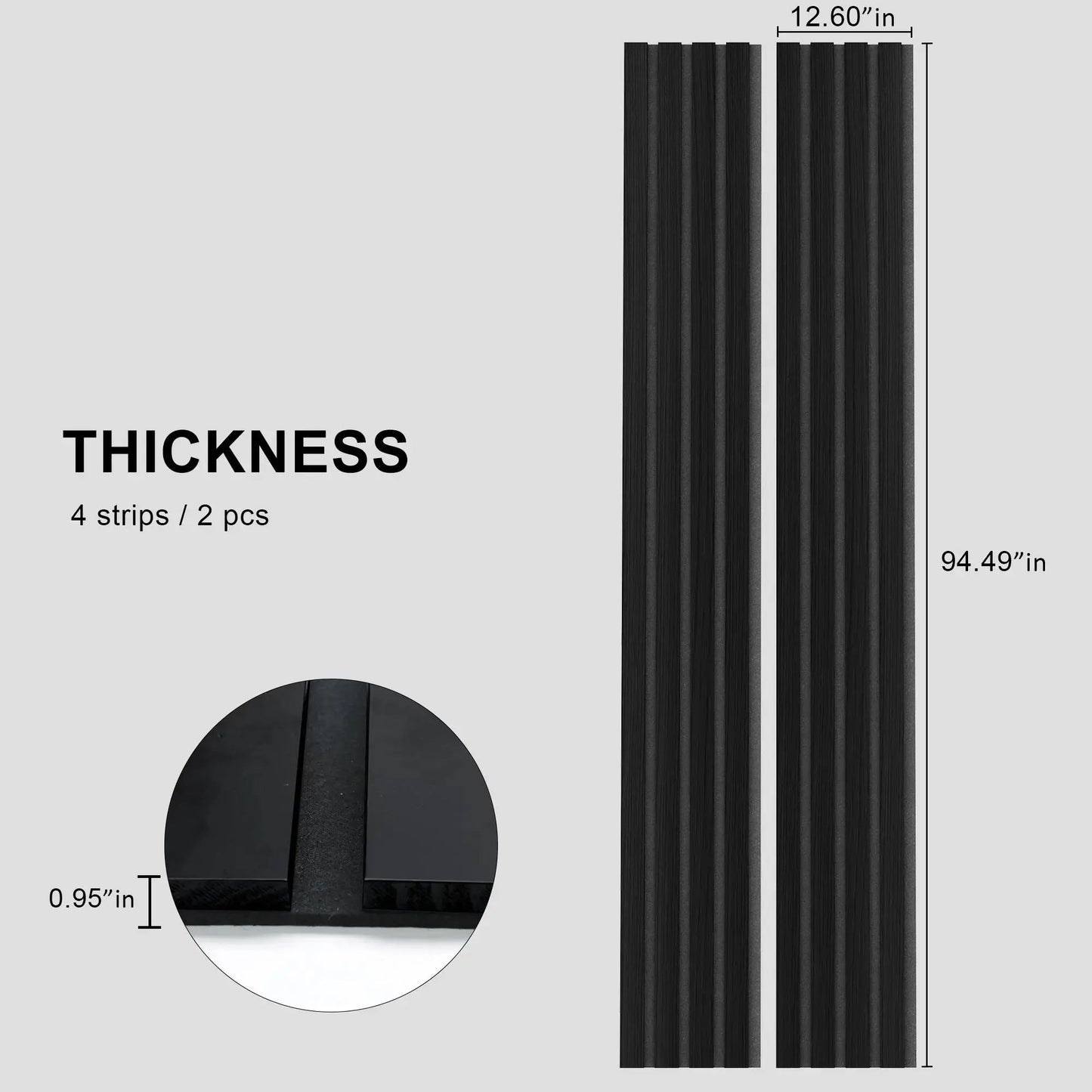 Solid Wood Acoustic Slat Wall Panels (Broad Strip)