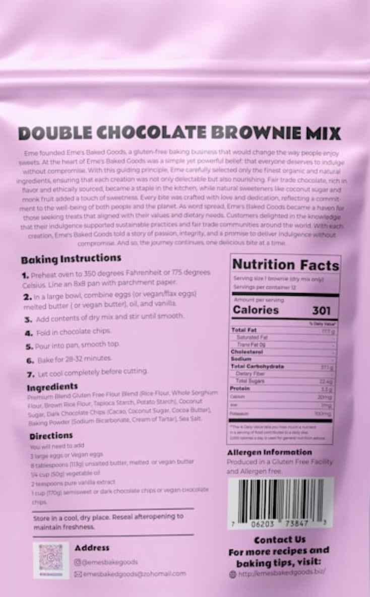 Luxury Gluten-Free Brownie Mix 12 Pack Case (Retail Ready)