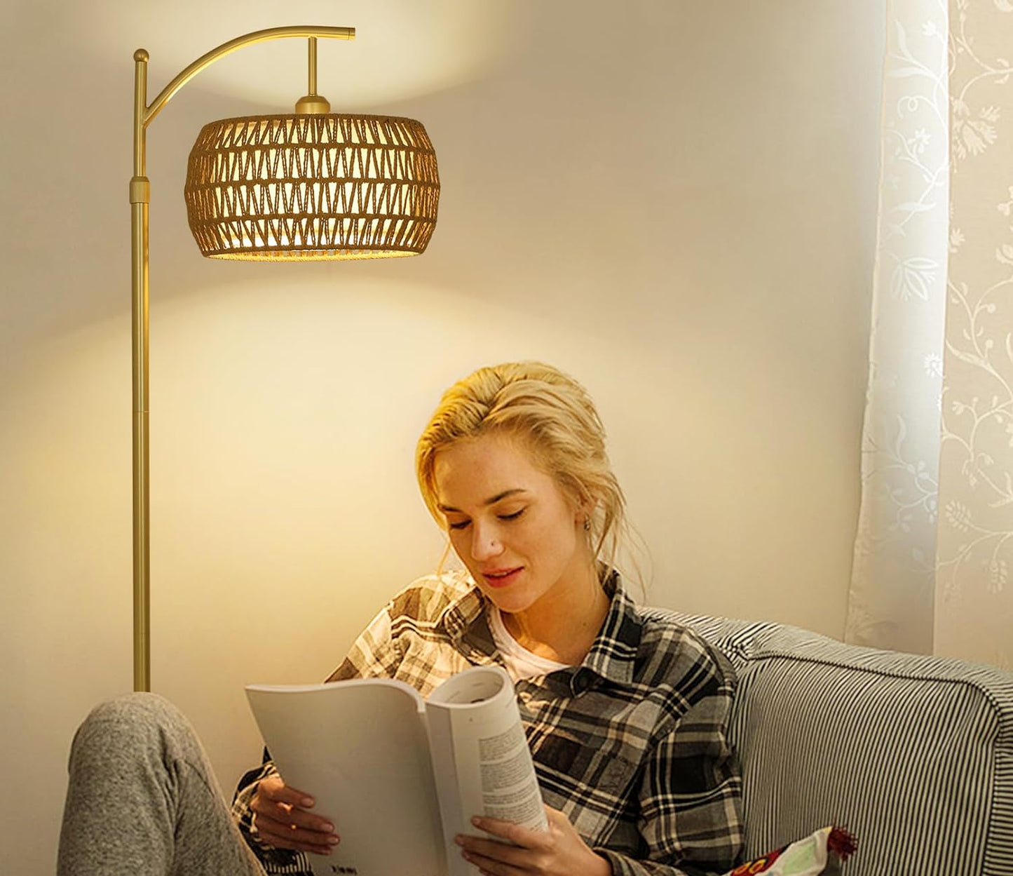 Arc Floor Lamp with 3 Color Temperatures