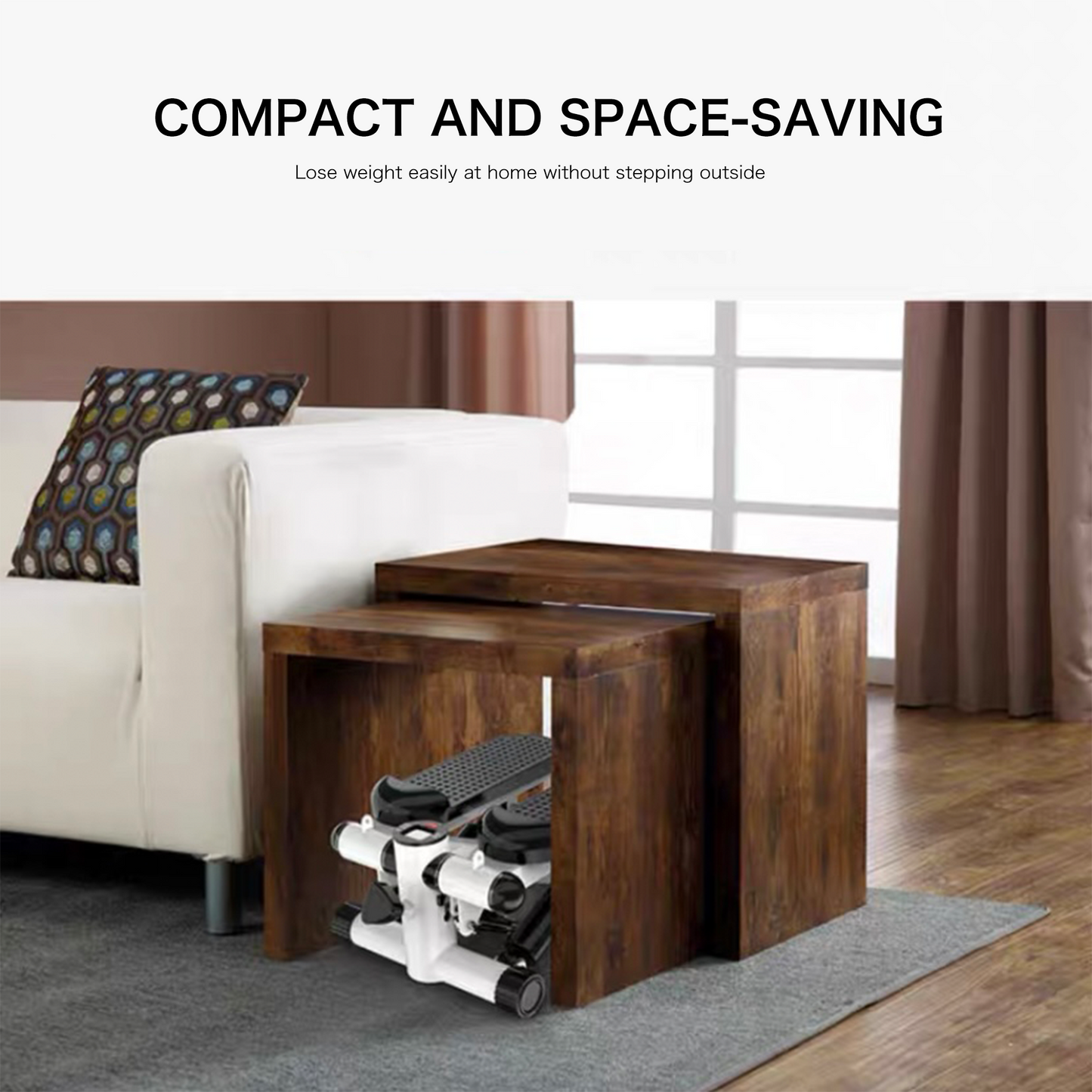 Mini Stepper for Exercise - 300 LBS Loading Capacity, Hydraulic Fitness Stepper