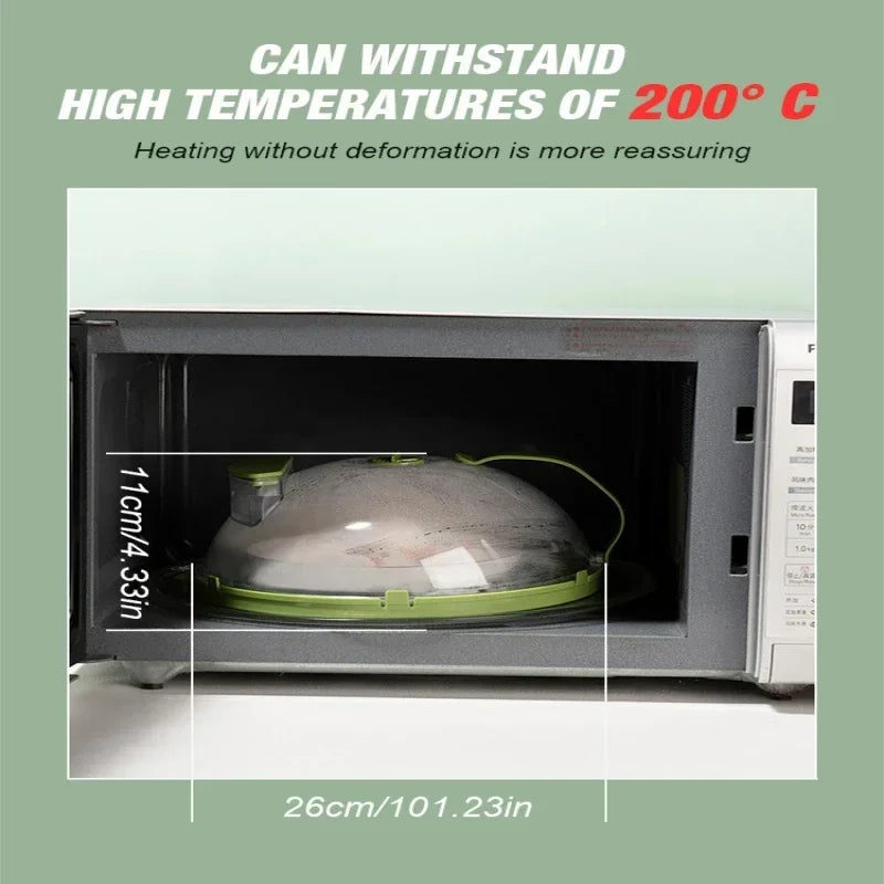 Microwave anti splash cover heat-resistant food heating cover