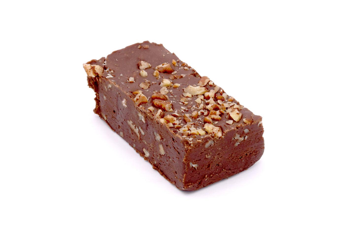 Chocolate Pecan Fudge from shoponestop.store, featuring a rich chocolate base topped with chopped pecans.