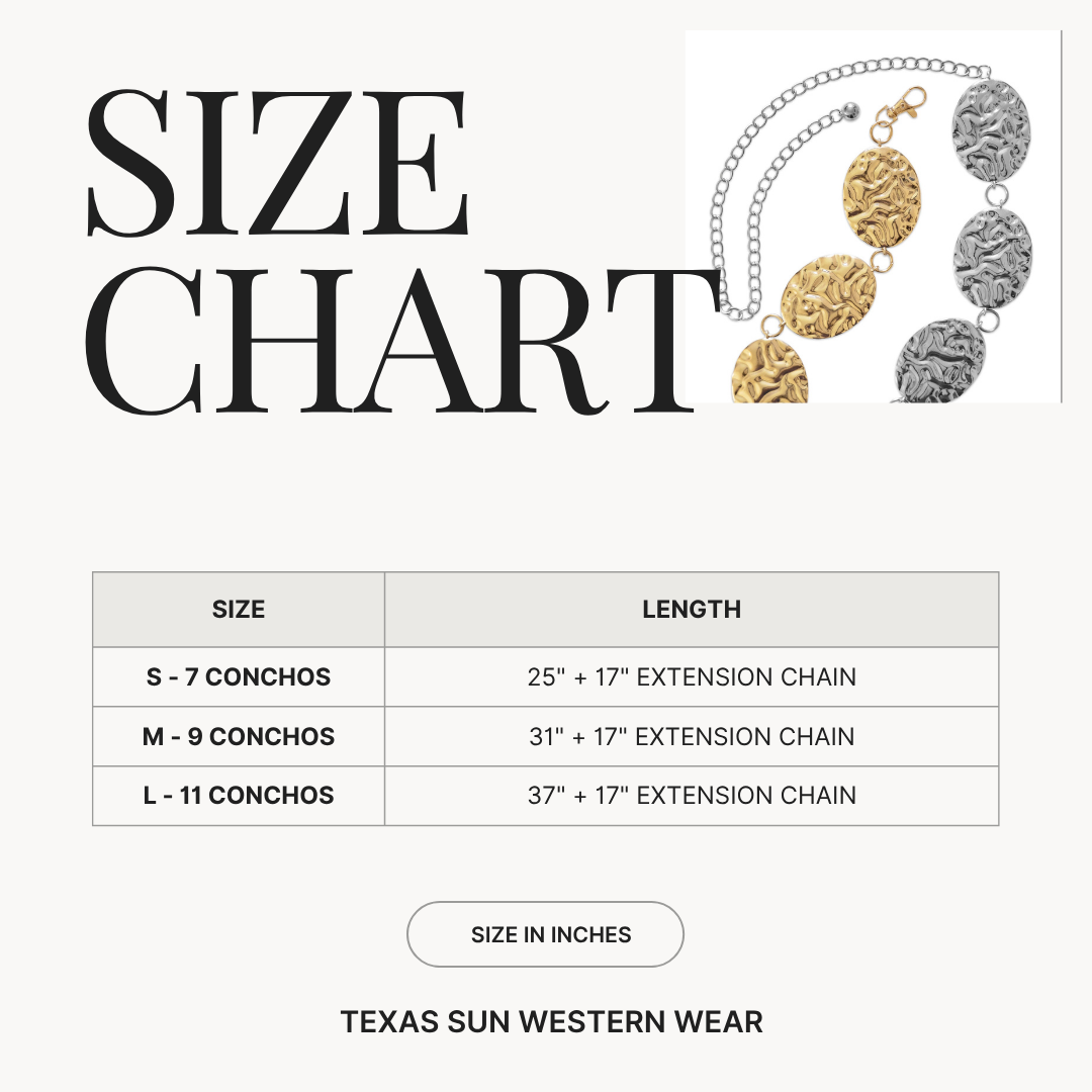 Oversized Concho Chain Belt
