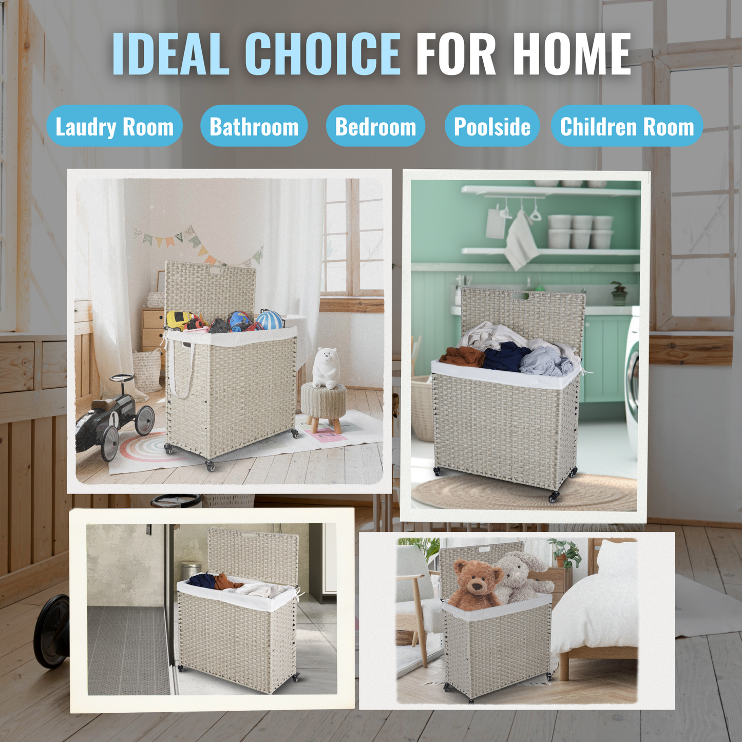 Laundry Hamper with Lid