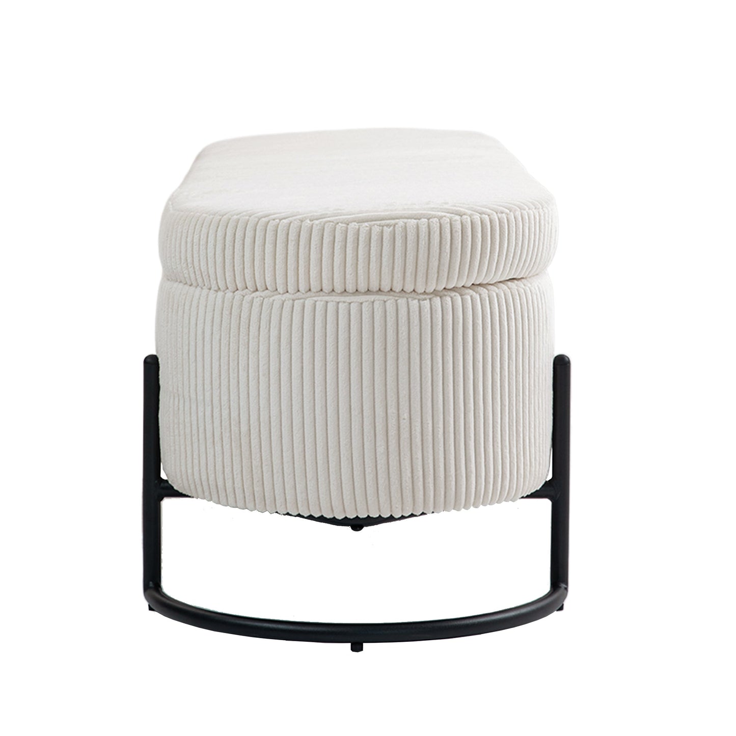 COOLMOR storage Ottoman chair with safety hinge and soft cushion fabric