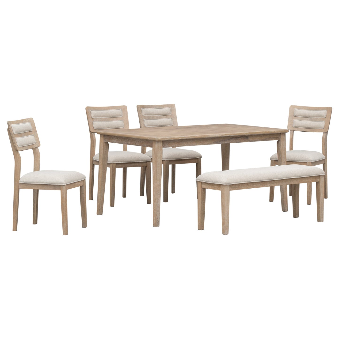 TREXM Classic and Traditional Style 6 - Piece Dining Set
