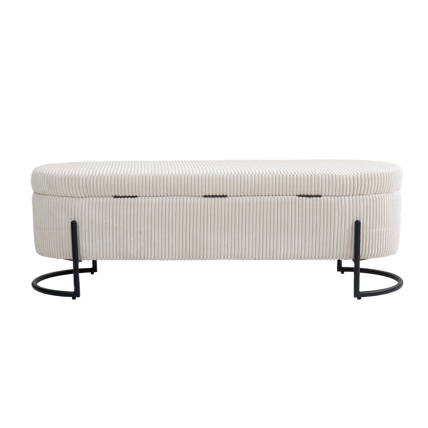 COOLMOR storage Ottoman chair with safety hinge and soft cushion fabric