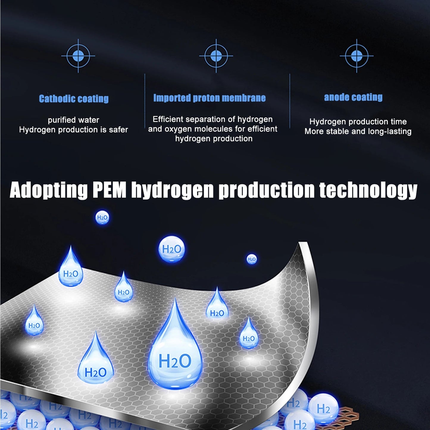 H60  6000PPB  Intelligent Hydrogen Rich Water Cup Portable