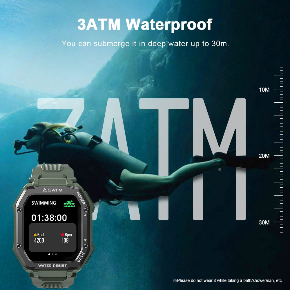 Smart Watch ROCK Rugged Watch for Men Outdoor Sports Waterproof Fitness