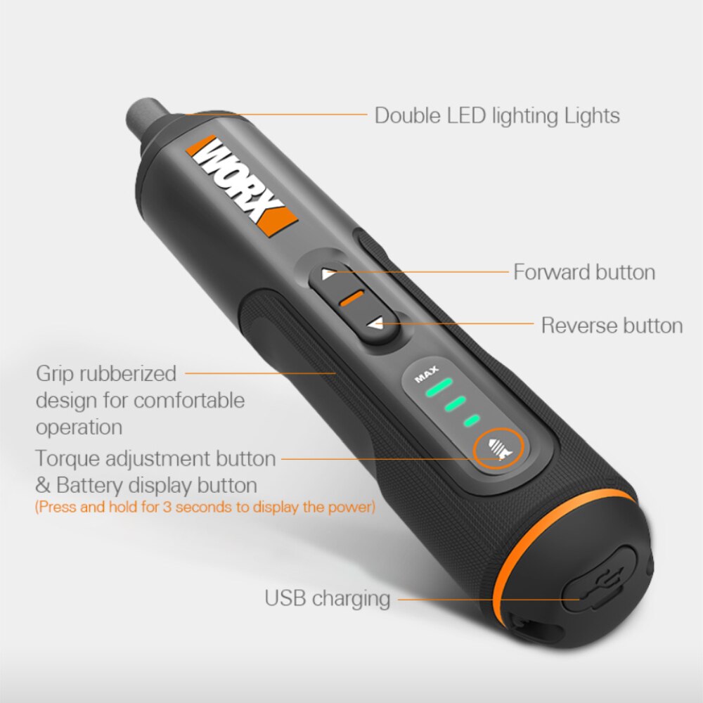 Worx 4V Mini Electrical Screwdriver Set
