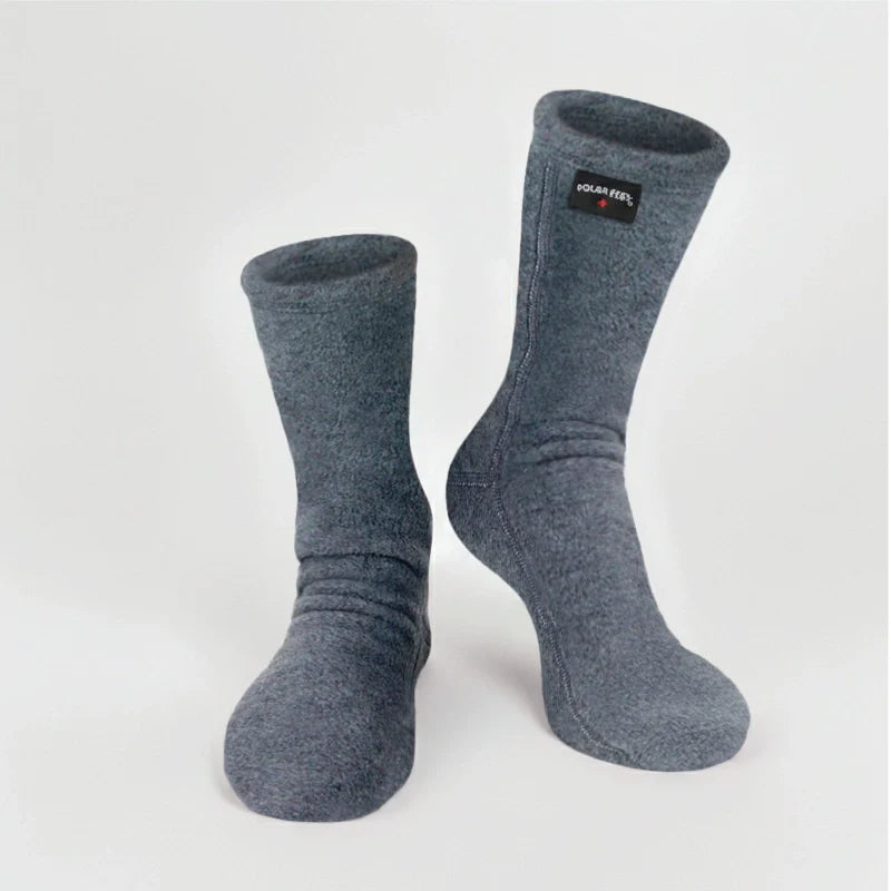Polar Feet Fleece Socks - Soft Grey
