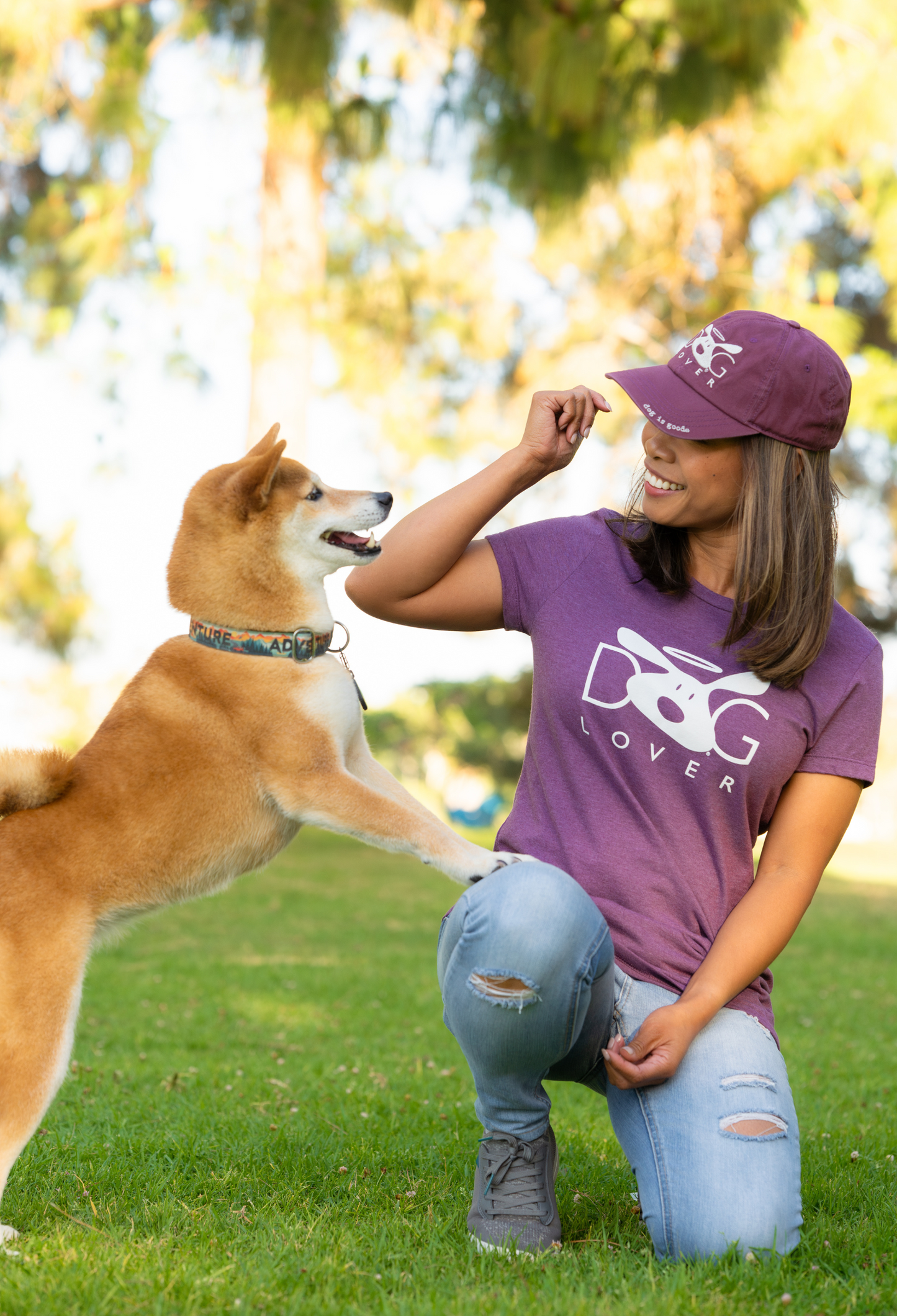 T-shirt: Dog Lover (Plum) - Celebrate Your Furry Friend!