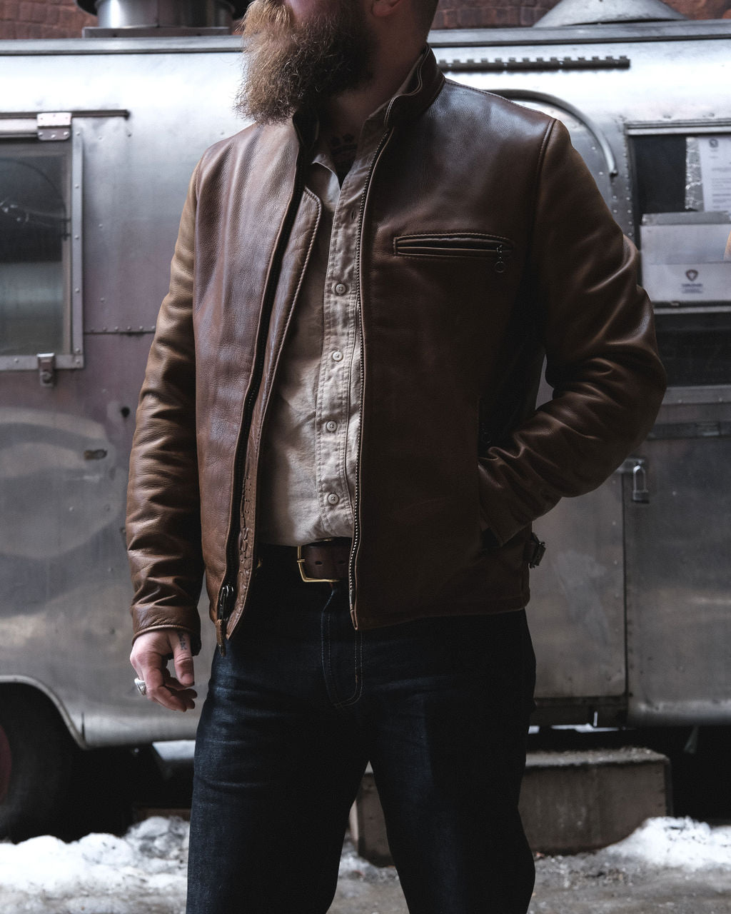 Schott x Ball and Buck Perfecto Leather Jacket