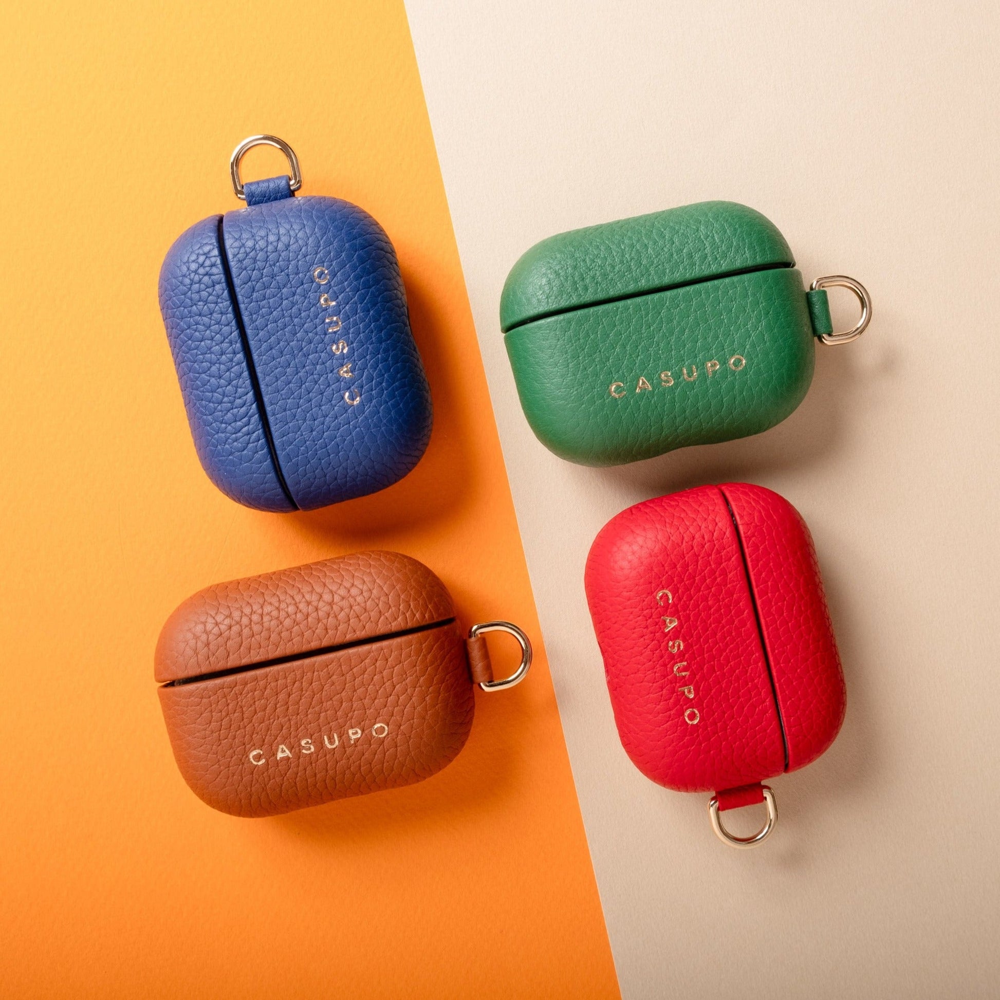 Leather Airpod Case - Tan