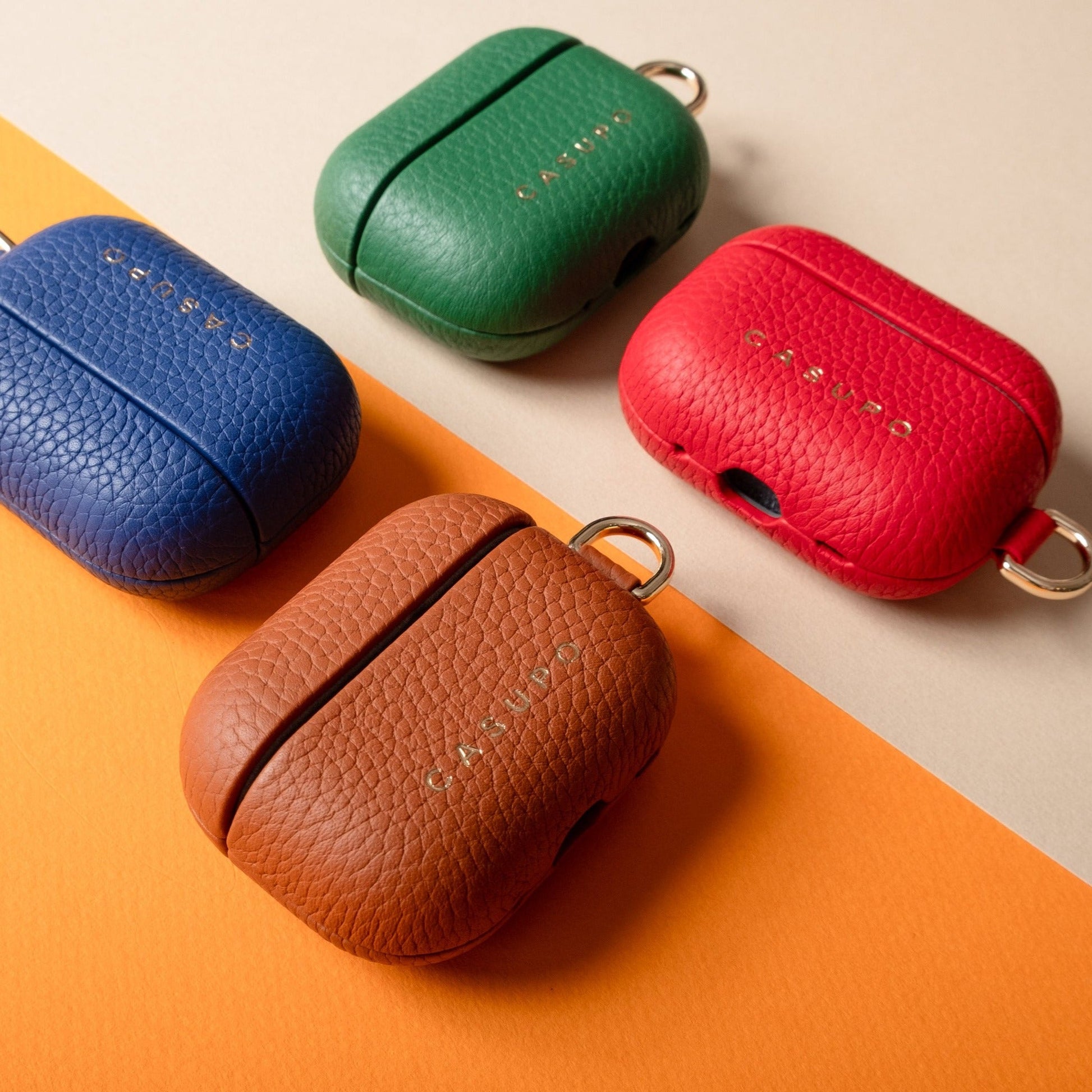 Leather Airpod Case - Tan