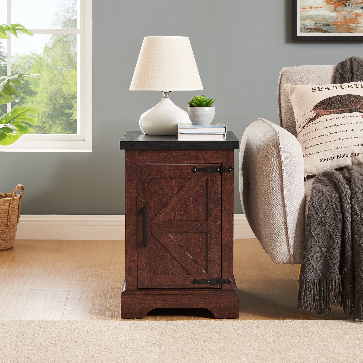 Farmhouse tea table bedside table