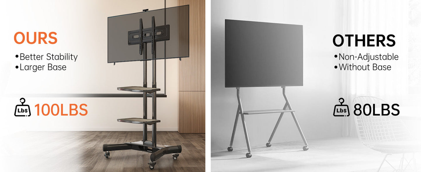 FANCO Universal Rotating TV Stand, suitable for 32–80-inch TVs