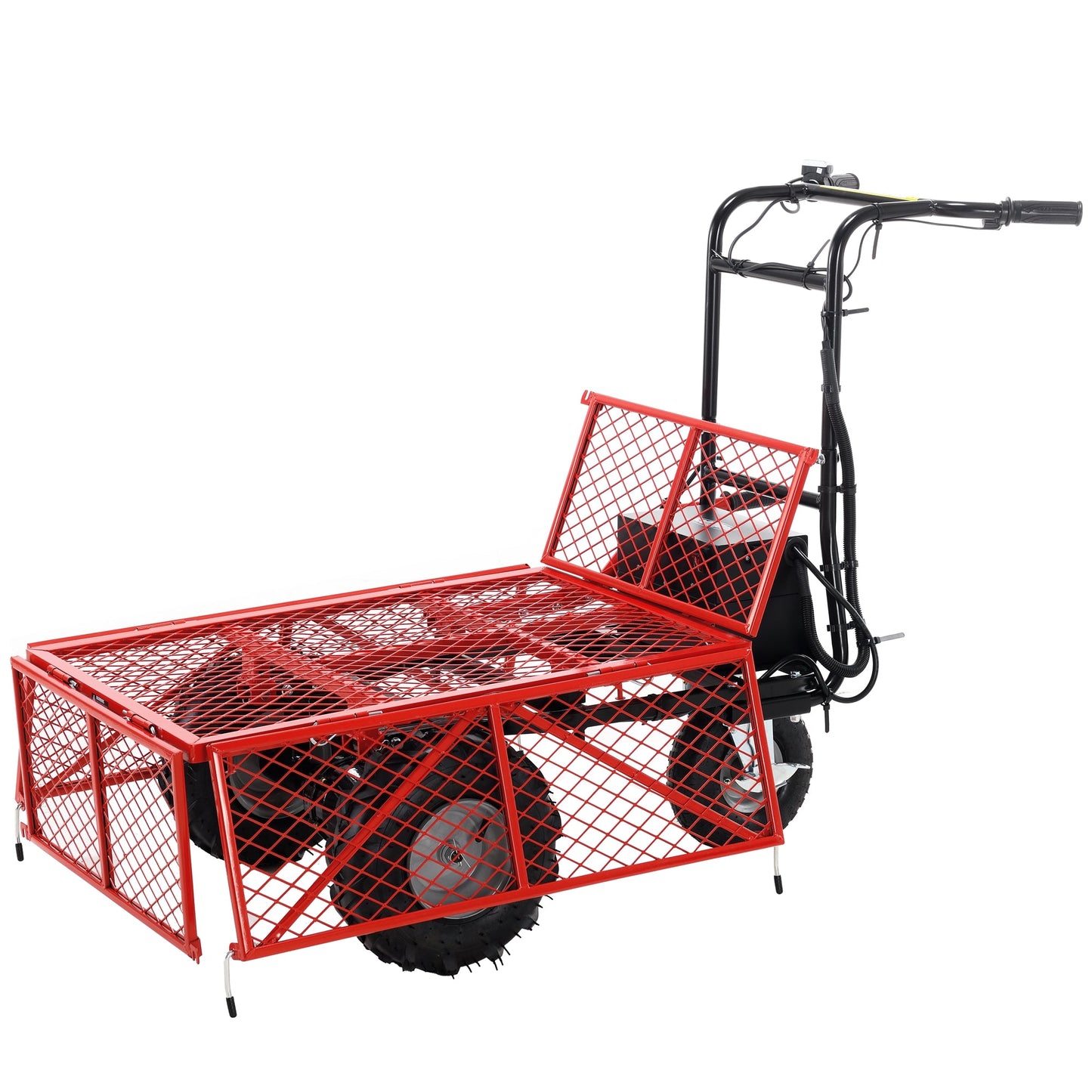 Wheelbarrow Utility Cart Electric Powered Cart 48V28Ah 500W Capacity 500lbs