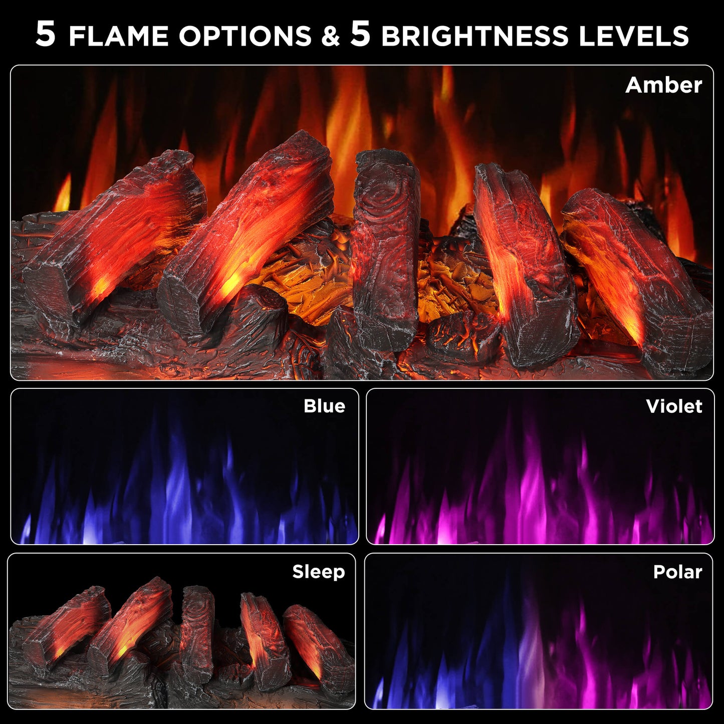 Eternal Flame EF30-PB Electric Fireplace Logs