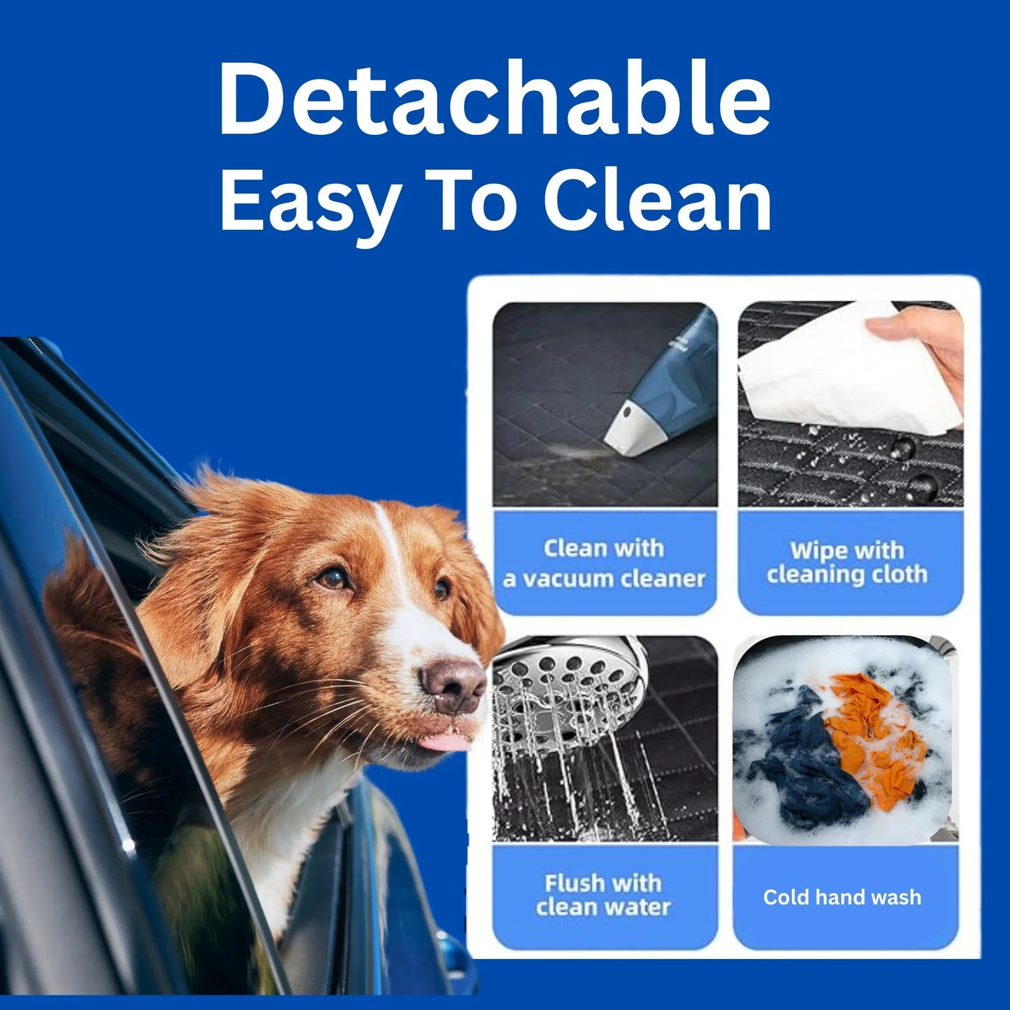 The Miracle Brands – Heavy-Duty Dog Car Seat Cover, 400 lbs. Support