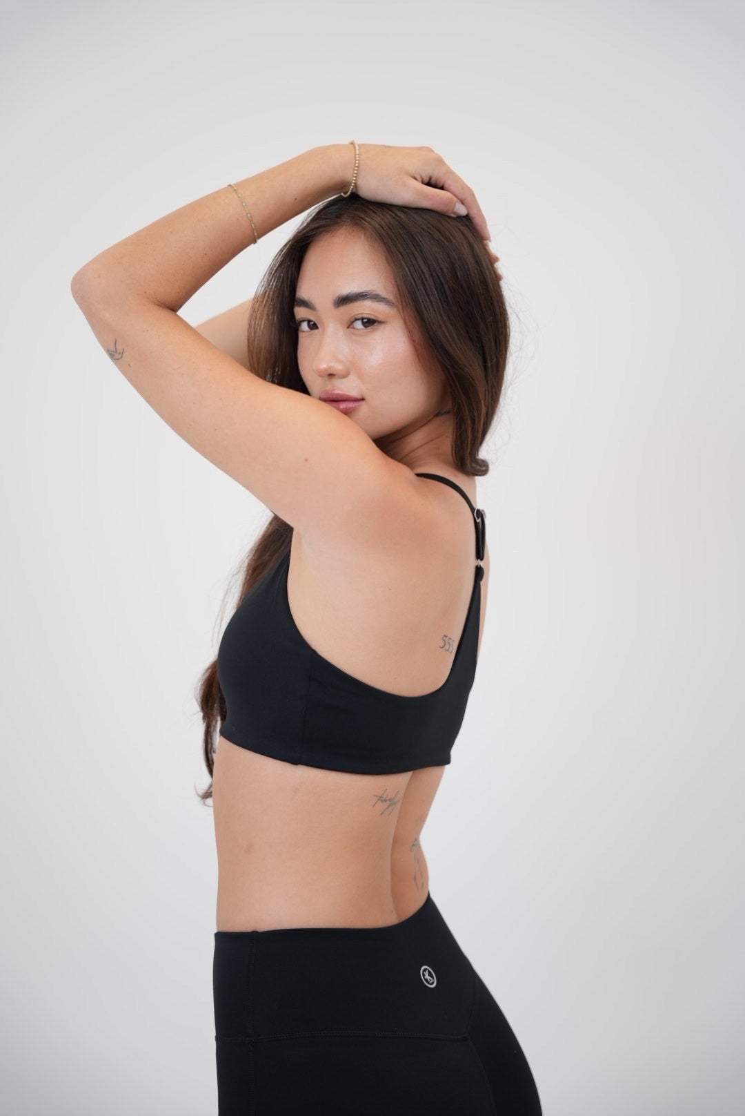 I Live in Luxury Black Sports Bra - Shoponestop.store