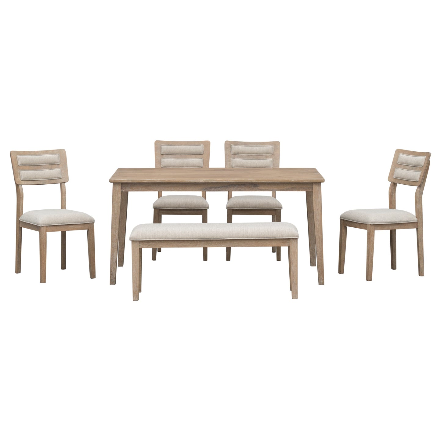 TREXM Classic and Traditional Style 6 - Piece Dining Set