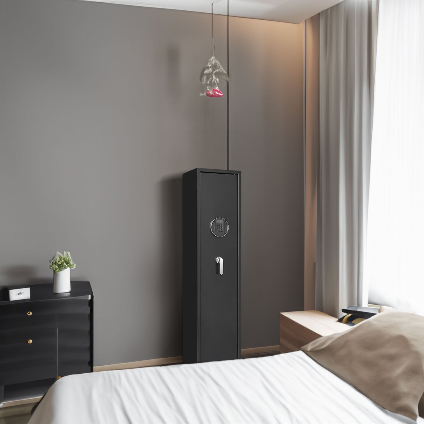 Biometric fingerprint Rifles with Magnetic induction light