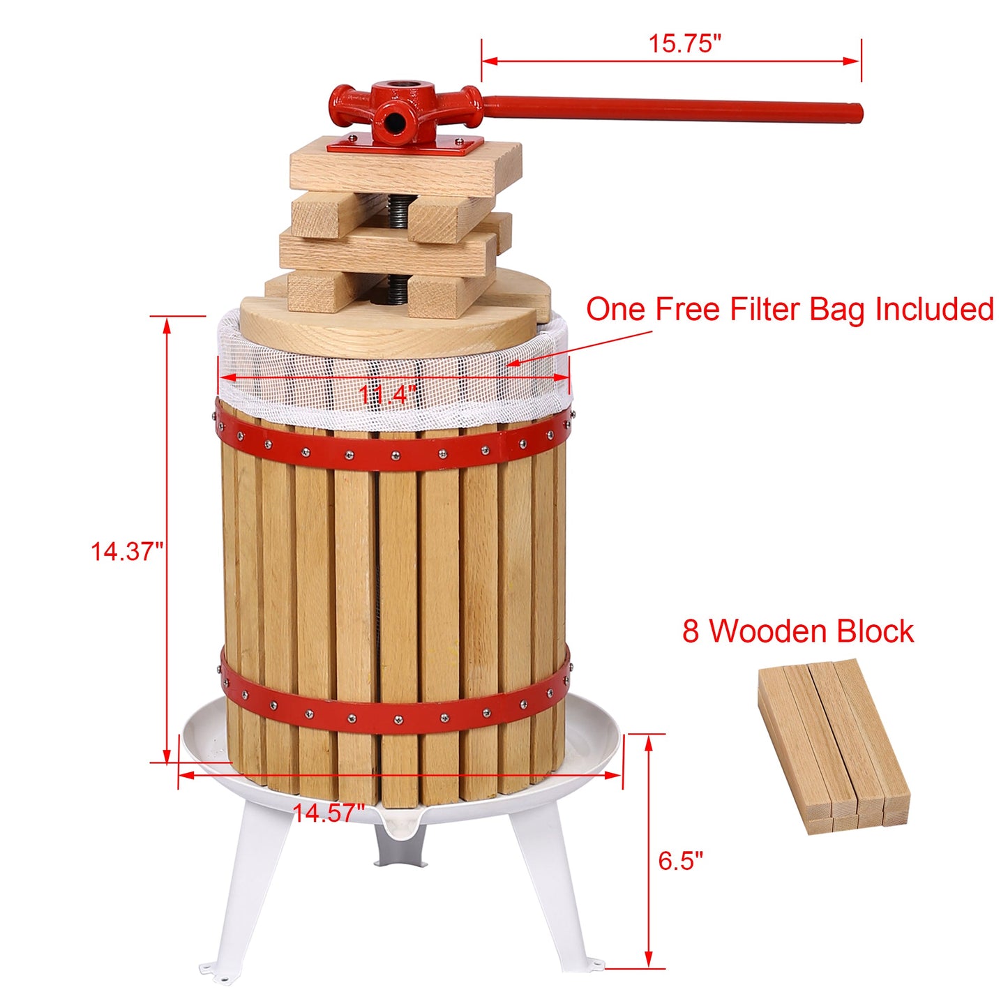 Fruit Wine Press and Crusher and Filter Bag