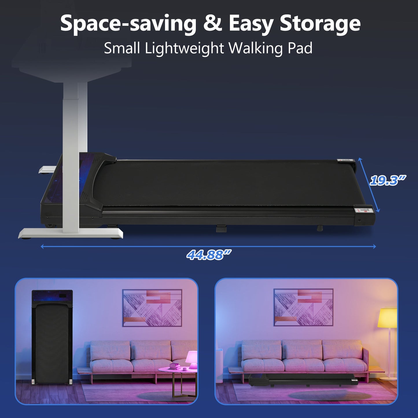 New 8.10 Walking Pad Under Home Desktop Treadmill -2.5HP