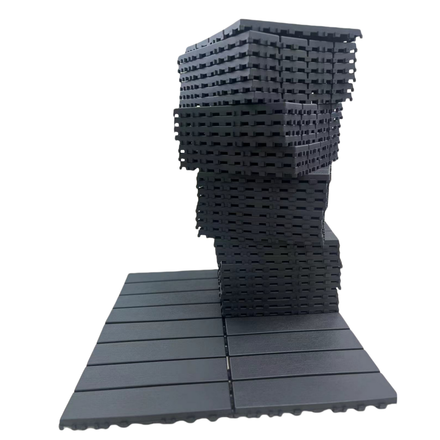 Plastic interlocking deck tiles, 36 terrace deck tiles, 12 "x12" square waterproof