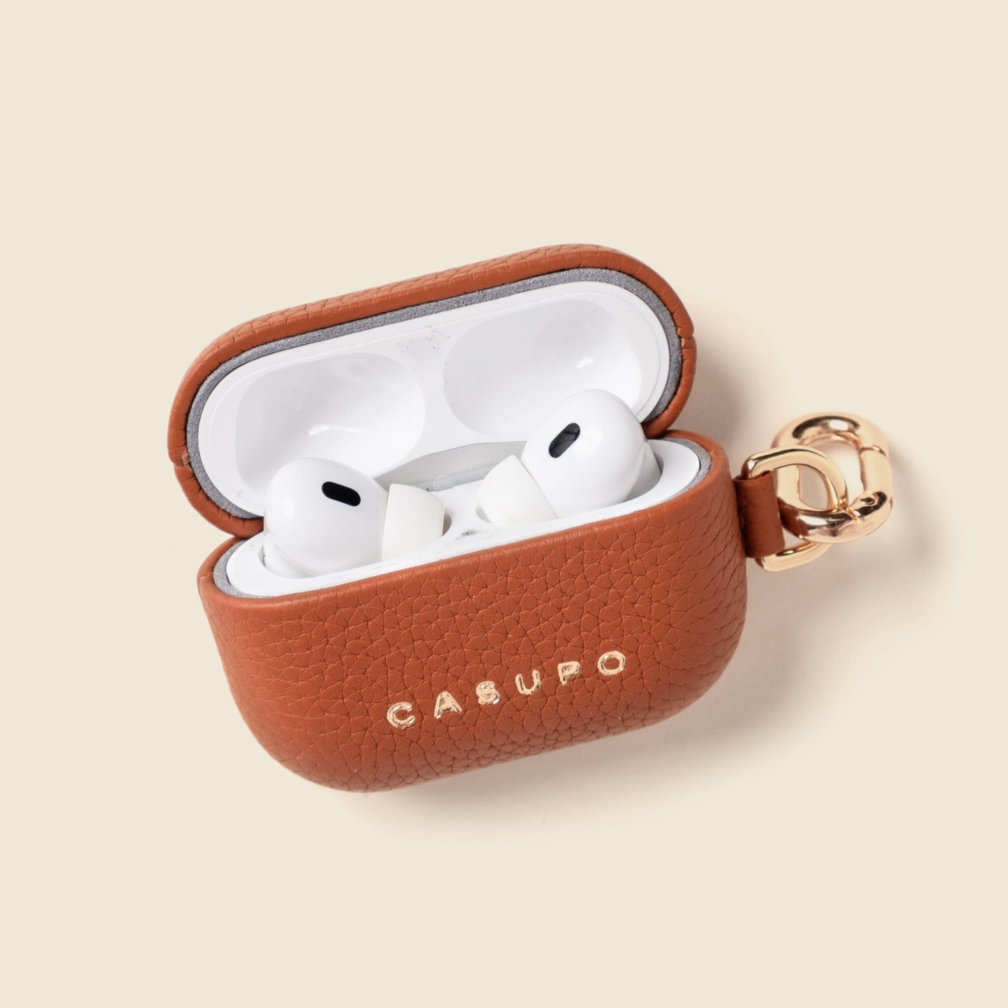 Leather Airpod Case - Tan