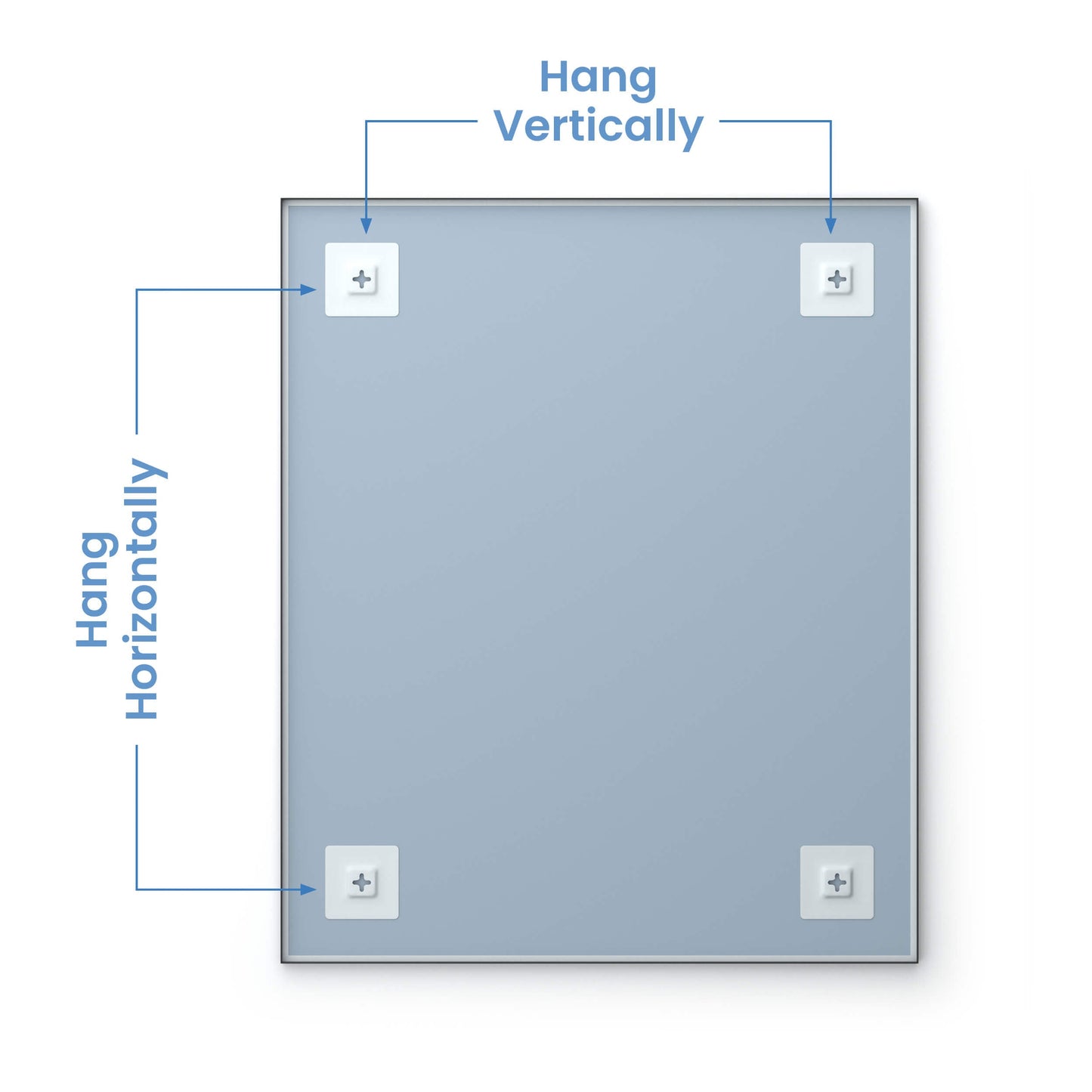 30" x 36" Metal Frame Shatterproof Wall Mount Mirror