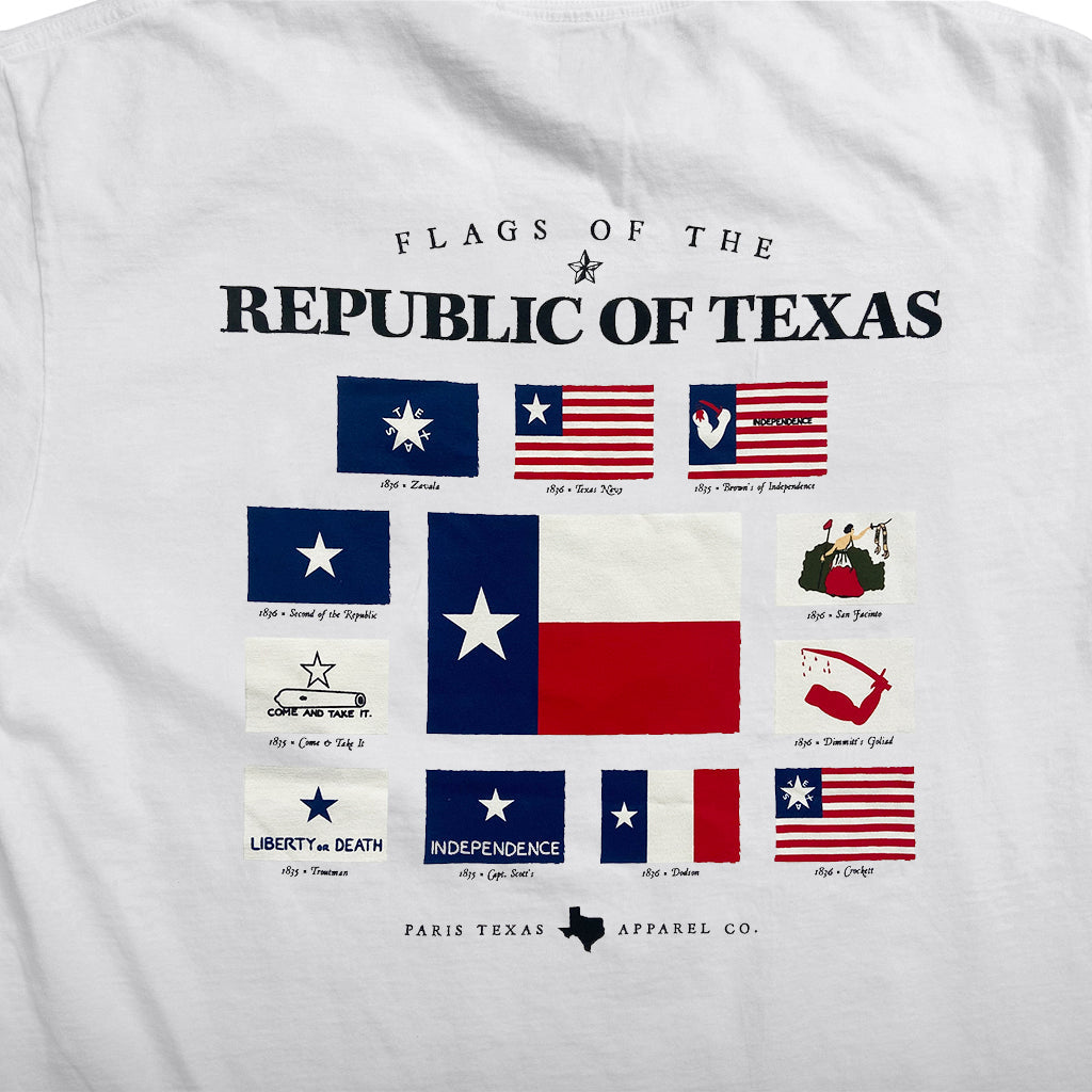 Flags of the Republic Pocket T-Shirt - White