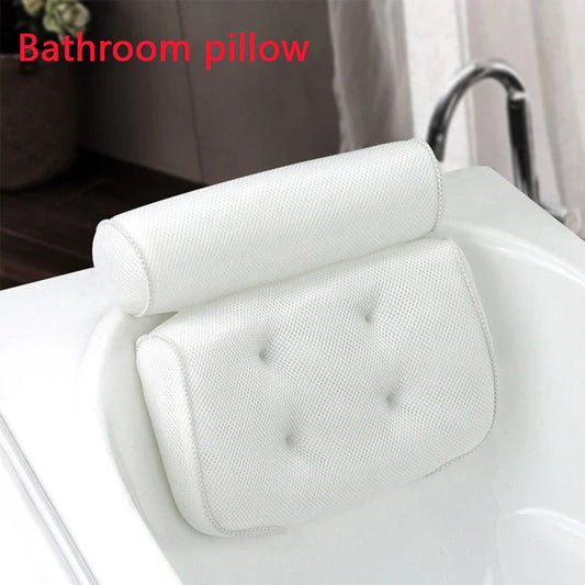 3D Mesh Bath Pillow Soft Waterproof SPA Headrest Bathtub Pillow