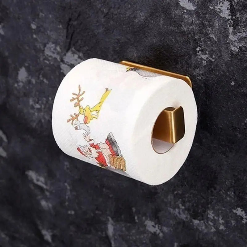 Christmas Pattern Printing Roll Toilet Paper Household  Tissue Bathroom Web Q0KD