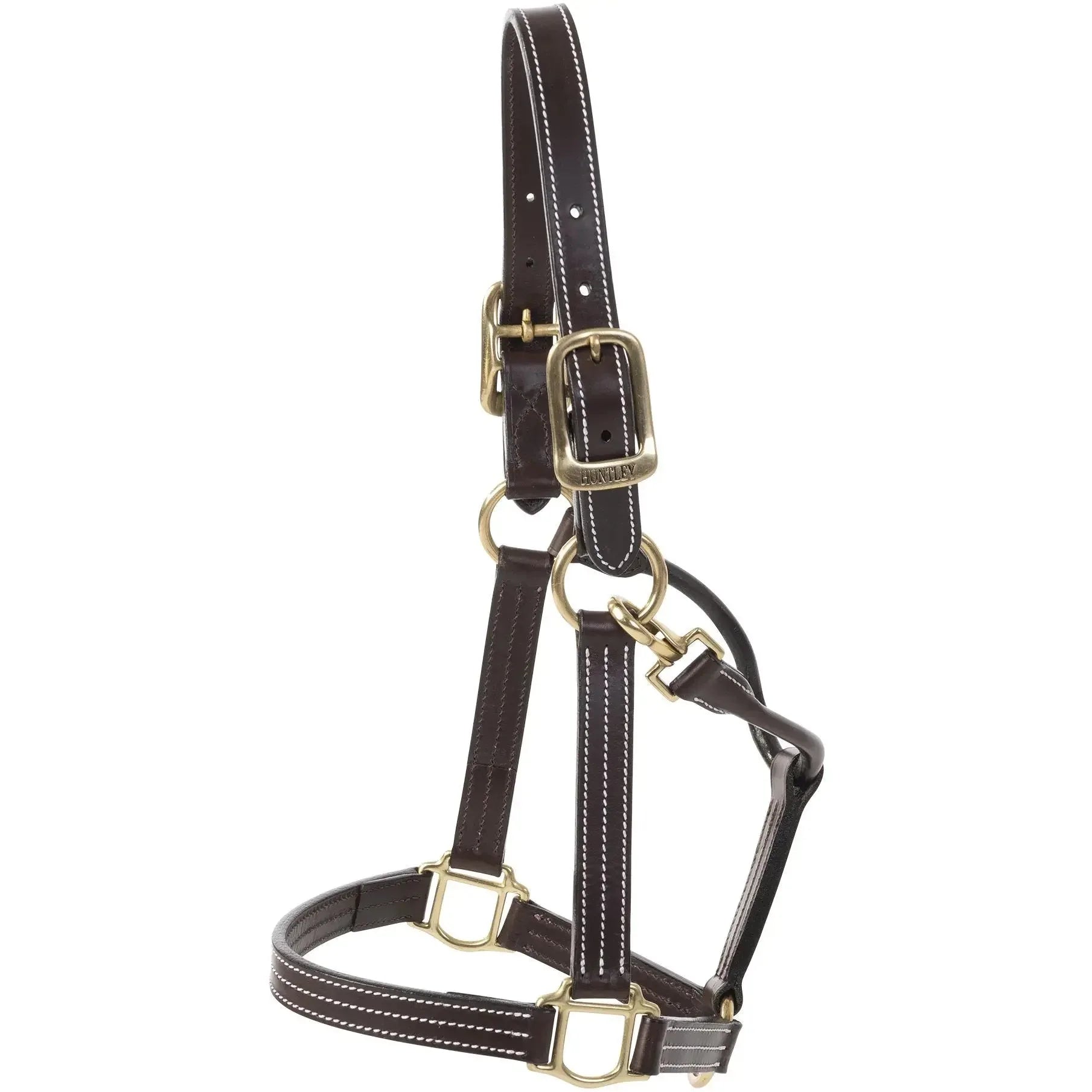 Huntley-Equestrian-Premium-Leather-Triple-Stitched-Halter-with-Snap-Huntley-Equestrian-235251 - shoponestop.store