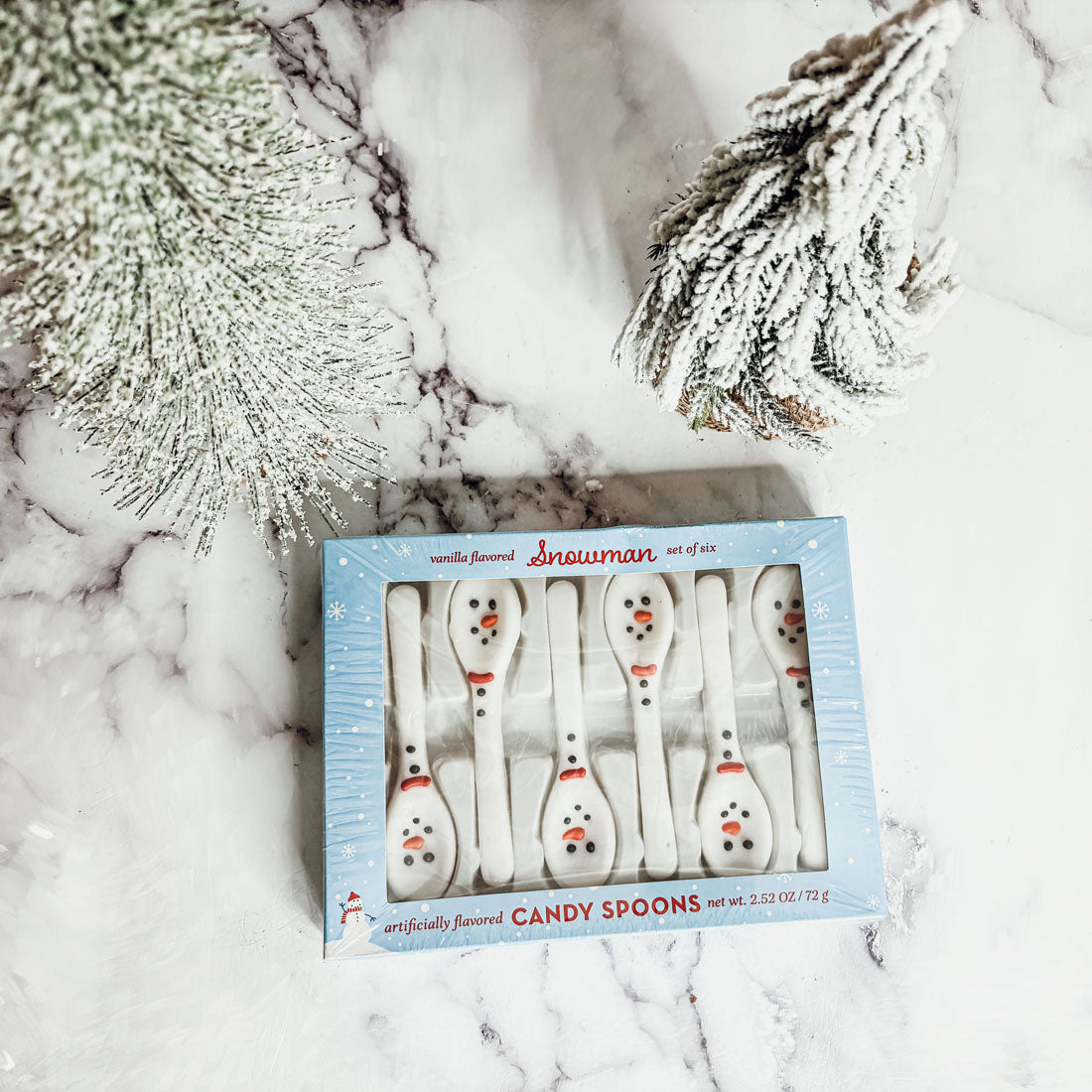 Snowman Edible Spoons