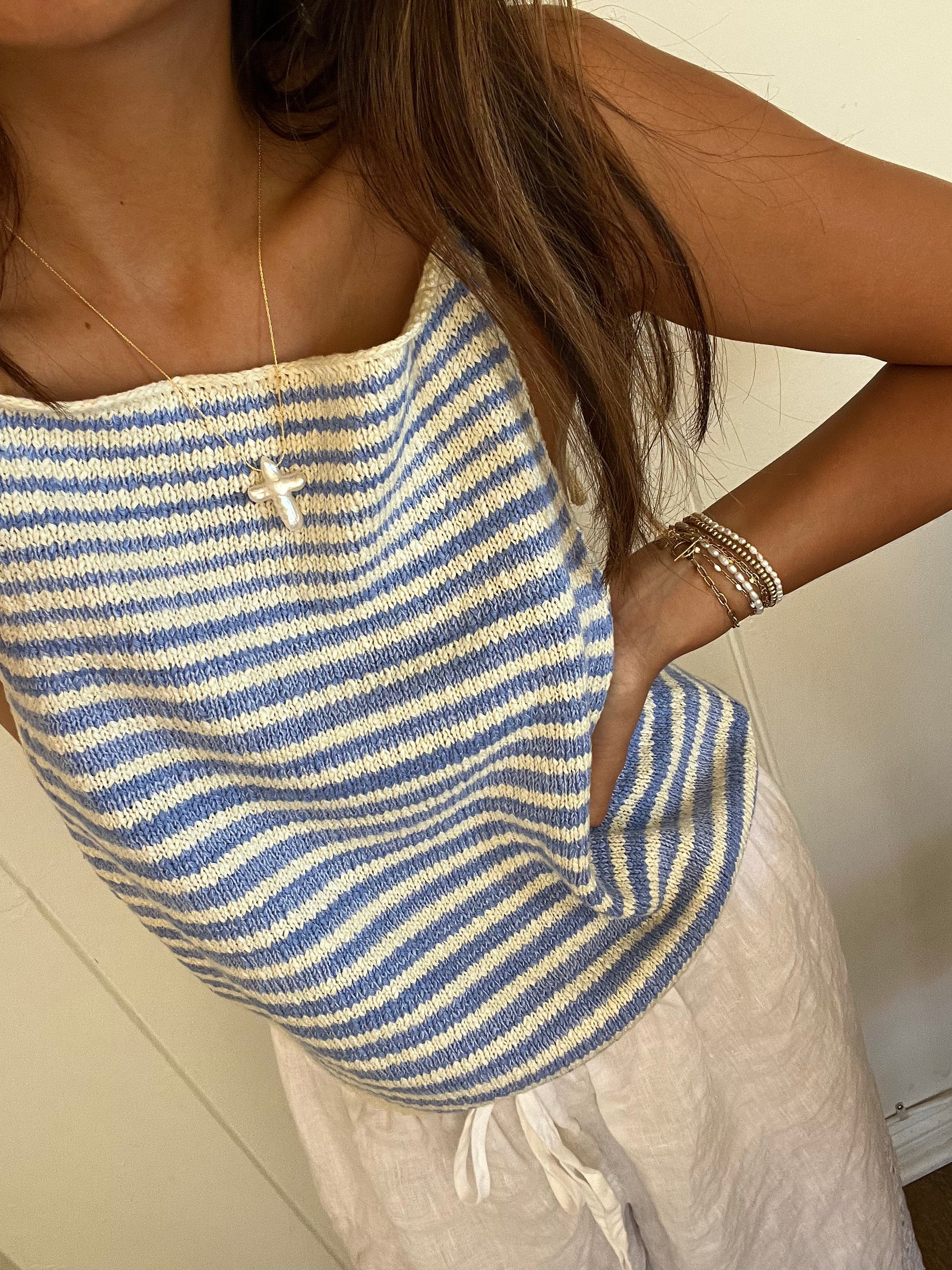 Cross Pearl Necklace