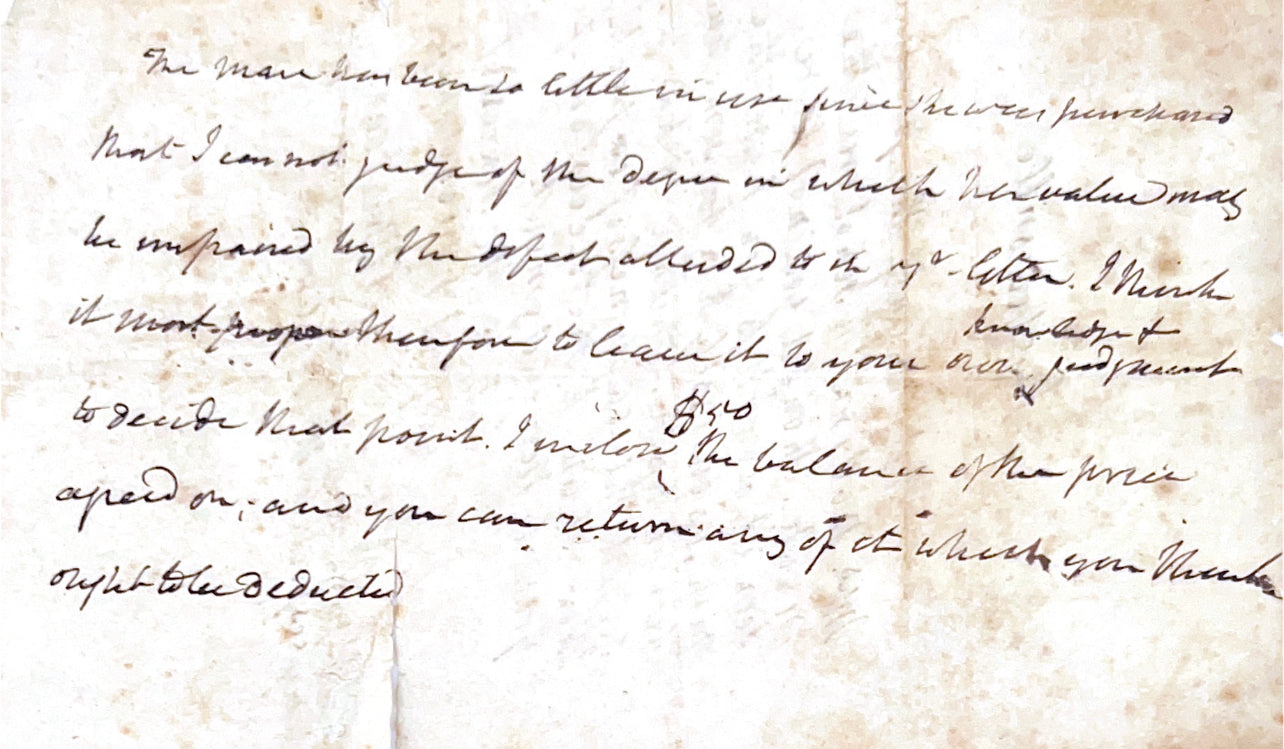 James Madison Beckett Encapsulated Handwriting Removed from an Autograph Letter Signed