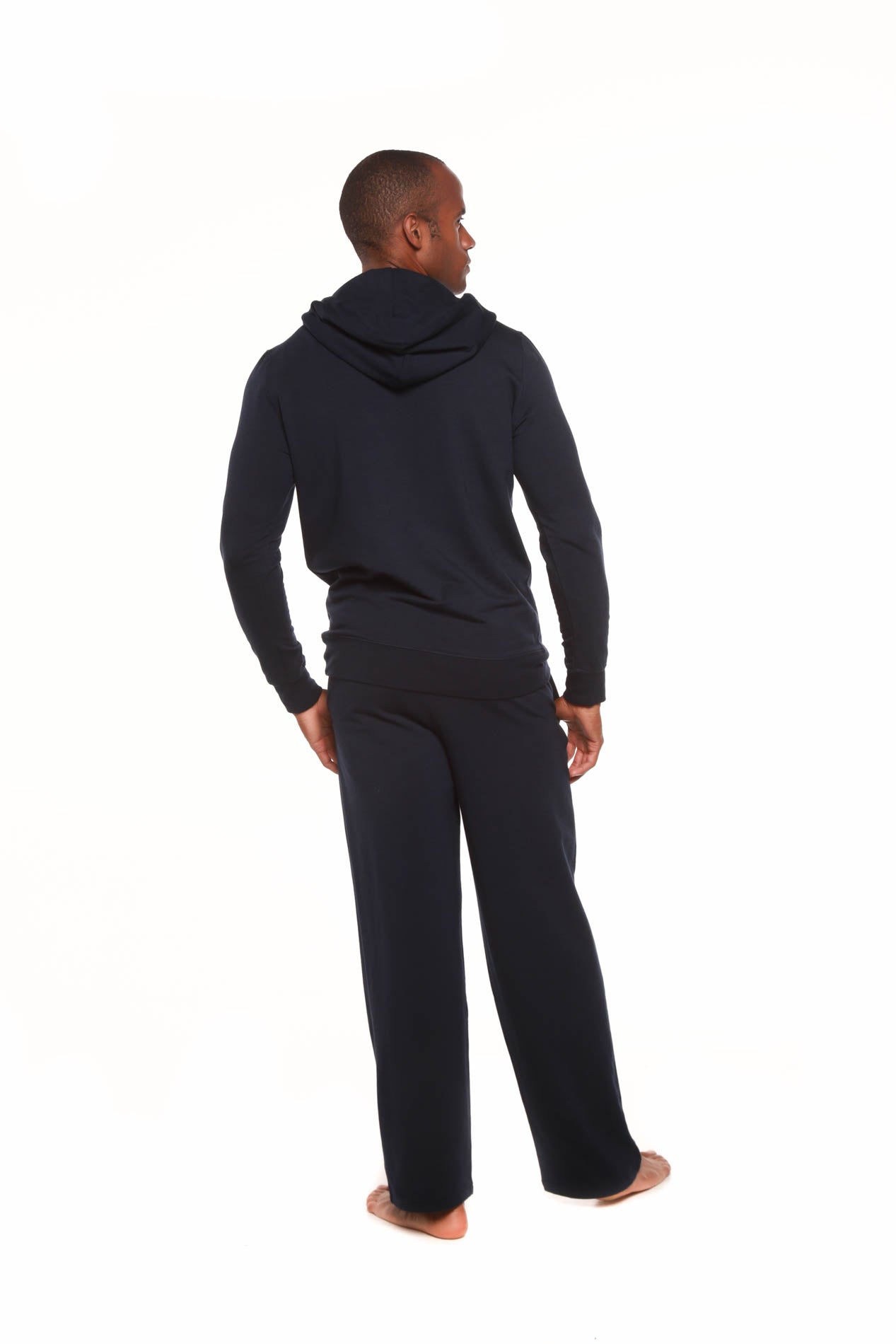 Men's Henley Bamboo Viscose Fleece Hoodie + Fleece Pants