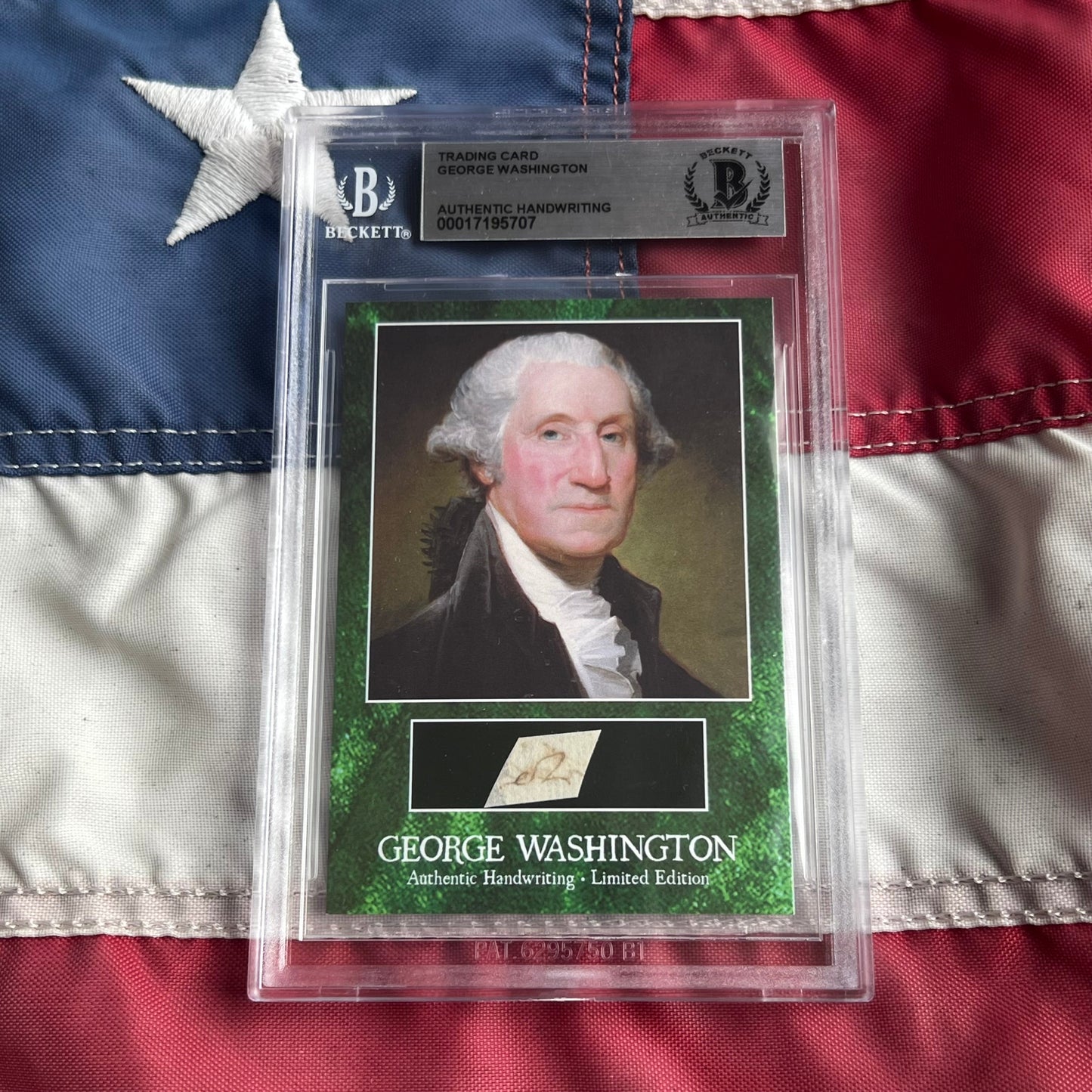 George Washington Beckett Encapsulated Handwriting Removed from an Autograph Letter Signed