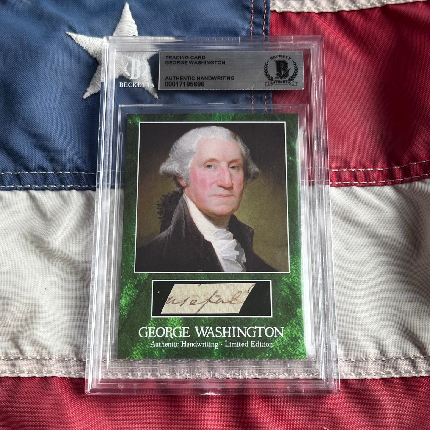 George Washington Beckett Encapsulated Handwriting Removed from an Autograph Letter Signed