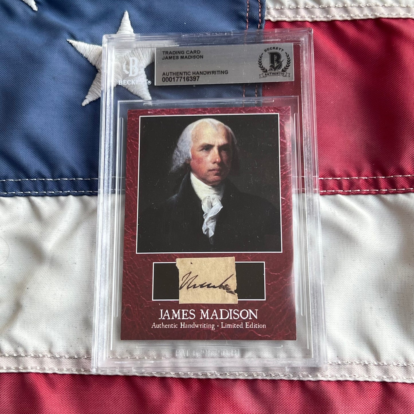 James Madison Beckett Encapsulated Handwriting Removed from an Autograph Letter Signed