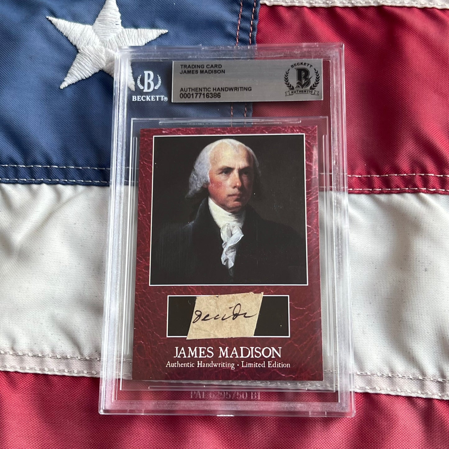 James Madison Beckett Encapsulated Handwriting Removed from an Autograph Letter Signed